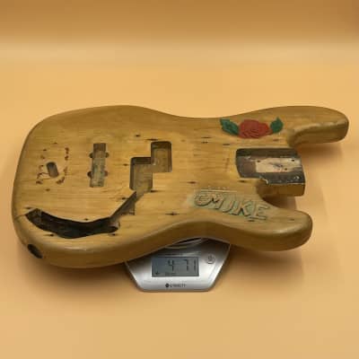 1969 Fender Precision Bass Folk Hippie Art Carved Mike’s Rose Refin Vintage Original Body Modified by John Suhr image 8