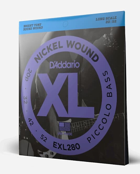 D'Addario EXL280 Long Scale Nickel Wound Piccolo Bass Guitar Strings - 20-52 image 1