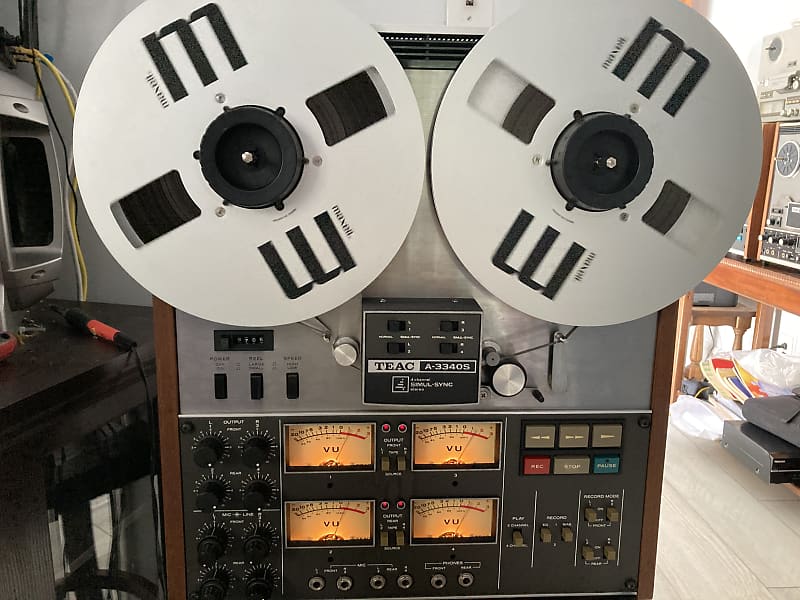READ! TEAC A-3340S 1/4 10.5 inch 4-Track 4-Channel Quad Semi Pro Reel to  Reel Tape Deck Recorder