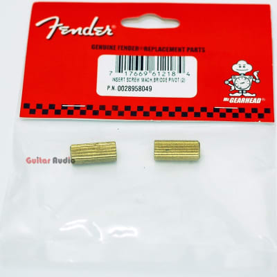 Genuine Fender 2-Point Tremolo Inserts Screws Bridge Pivots  - 2 Pack image 1
