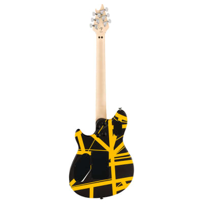 Open Box EVH Wolfgang Special Satin Striped Electric Guitar - Black/Yellow image 8
