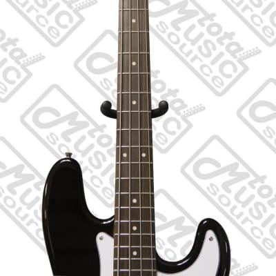 Oscar Schmidt by Washburn P-Style Electric Bass, Trans Black, OSB-400C TBK image 9