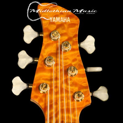 Yamaha John Patitucci TRB Signature Bass Guitar - Amber Gloss Finish - 6-String Bass image 4