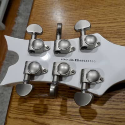 Dean Soltero Electric Guitar Gloss White 2008 with Upgrades Seymour Duncan SH-12 George Lynch Screamin' Demon Humbucker Pickup Push Pull Coil Splitting Pots Strap Locks image 18