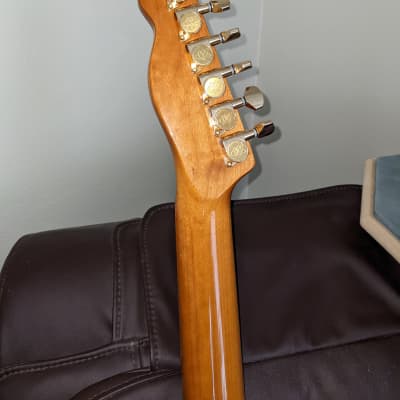2022 custom made t-style guitar w. Indian rosewood body, roasted maple neck, boutique pickups image 4