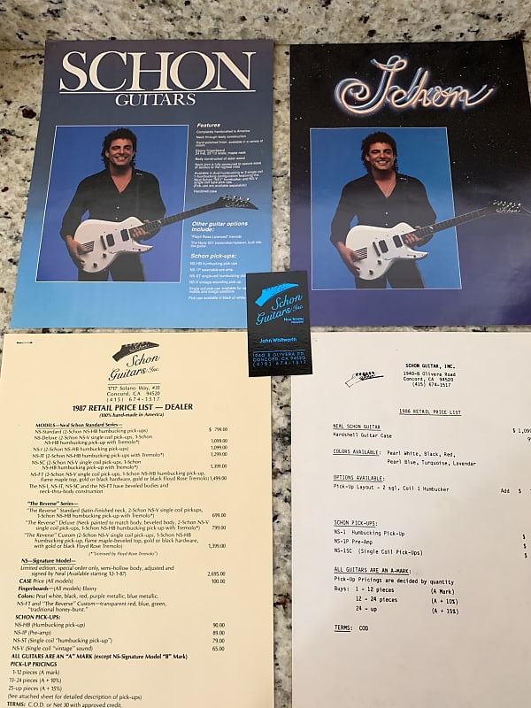 Schon Jackson Catalog & Pricelist 80’s Reverb