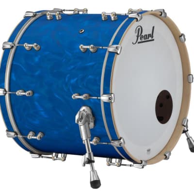 Pearl Music City Custom Reference Pure 22"x16" Bass Drum BLUE SATIN MOIRE RFP2216BX/C721 image 1