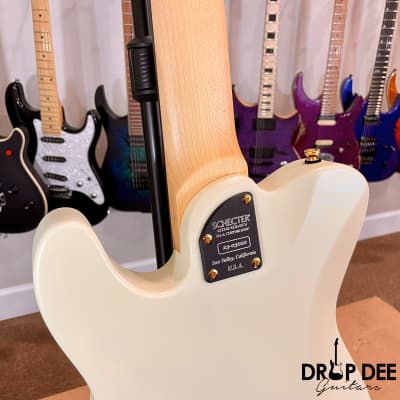 Schecter USA Custom Shop PT-7 7-String Electric Guitar w/ Case-Vintage White Satin image 14