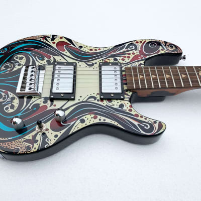 Lindo Sahara Electric Guitar | Nautical Star 12th Fret Inlay - Graphic Art Finish | 20th Anniversary Special Edition image 11