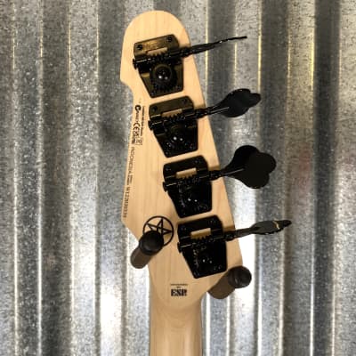 ESP LTD FBJ-400 Frank Bello 4 String Bass EMG PJ Black Satin #0339 Used image 5