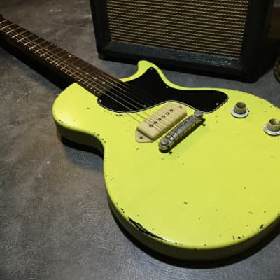 Relic Epiphone Les Paul Junior Electric Guitar TV Yellow by Nate's Relic Guitars image 4
