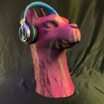 Magenta Fade Llama Headphone Stand! Flock Animal Hanger, like Andes Alpaca, Guanaco, Vicuña, Camel for sale