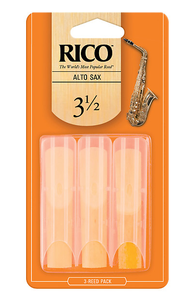 Rico RJA0335 Alto Saxophone Reeds - Strength 3.5 (3-Pack) image 1