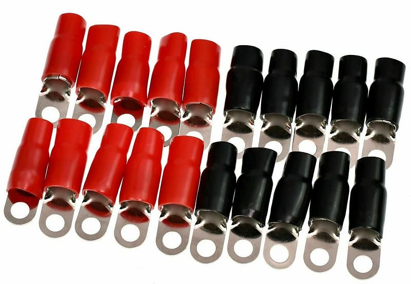 100PCS Ring Ground Insulated Wire Connector Electrical Crimp Terminal  14-16AWG