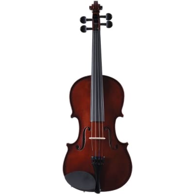 Palatino VN-450 Allegro Hand-Carved Violin Outfit with Case and Bow, 3/4 Size, Golden Brown image 2