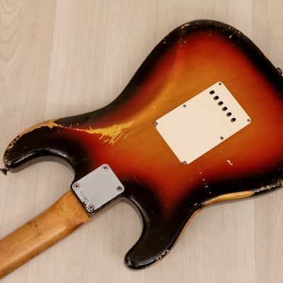 1965 Fender Stratocaster Vintage Electric Guitar Sunburst w/ 1964 Neck Date, Case image 15