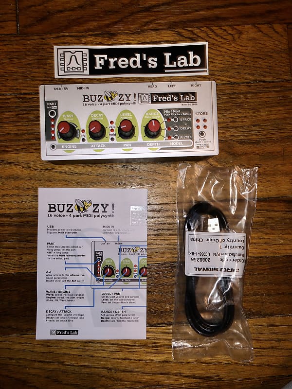 Fred's Lab Buzzzy! 2019 digital polysynth (16 voice, 4 part Fred's Lab Buzzzy! 2019 digital polysynth (16 voice, 4 part