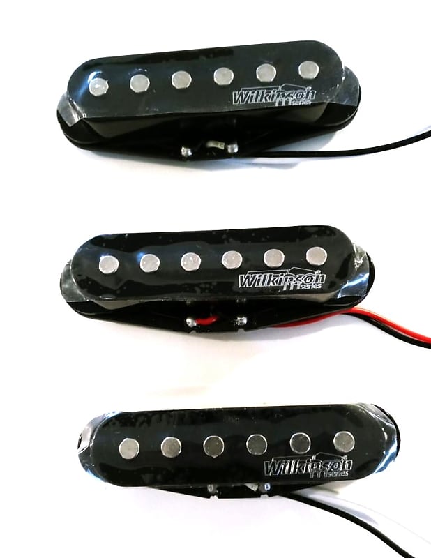 Wilkinson M Series for Fender Stratocaster Black Pickup Set - Bridge, Neck and Middle image 1