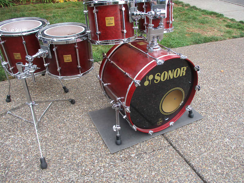 Sonor Force Maple 5-Piece Drum Kit, Made In Germany, Tulip Stain