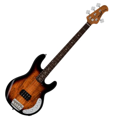 Sterling by Music Man StingRay 4-String Bass, Spalted Maple, 3-Tone Sunburst, Roasted Maple Neck (New for 2024) image 4