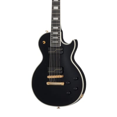 Epiphone Matt Heafy Les Paul Custom Origins 7-String Electric Guitar, Case Included - Ebony image 2