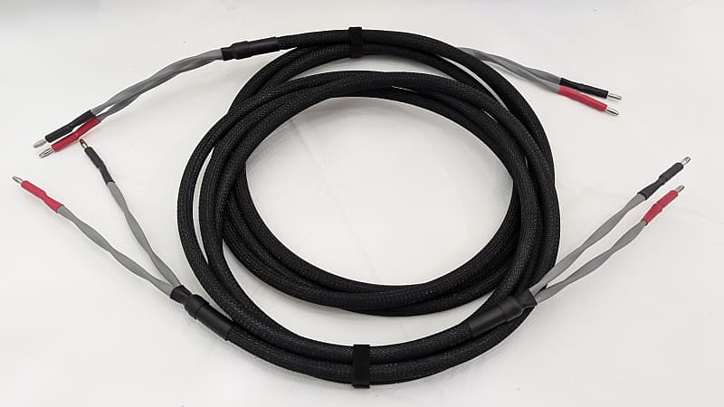 Canare 4S11G Speaker Cables, 10' Pair, Soldered SBAN Banana Plugs