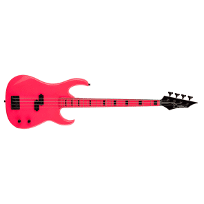 Dean Custom Zone 4-String Bass Guitar Flourescent Pink