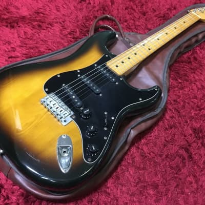 GRECO SUPER SOUNDS Electric Guitar Stratocaster Sunburst w/SC Used in Japan image 1