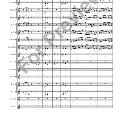 Clarinet Choir Sheet Music: Score and Parts - Gran Partita - Movement 1 (Largo) - WA Mozart, arranged for Clarinet Choir image 9