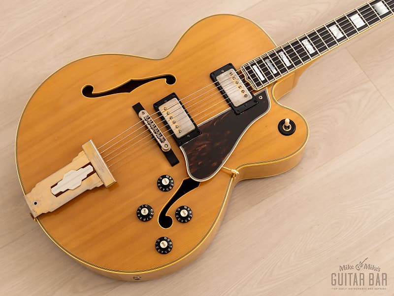 1976 Greco L-100 Vintage Archtop Guitar Blonde L-5 CES w/ Maxon U-2000  Pickups, Japan Fujigen