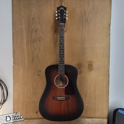 Guild USA D-20 Dreadnought Acoustic Guitar Vintage Sunburst w/ HSC Used image 2