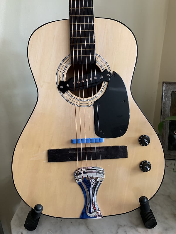 Harmony Rubber Bridge Conversion Parlor Guitar Sound Clip Reverb