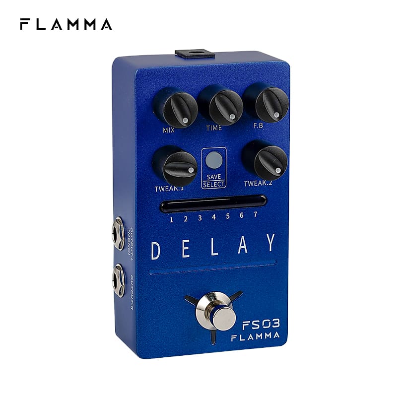 Flamma FS03 Stereo Delay Pedal 6 Delay Effects Echo/ Galaxy with 80s Looper