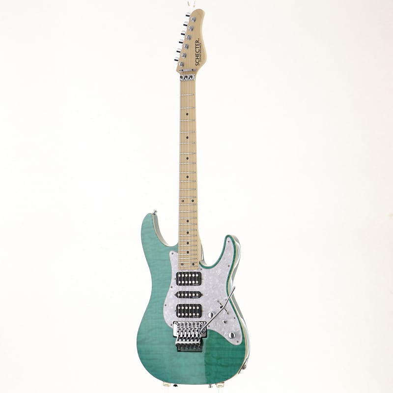 ギター Schecter / SD-II-24-BW aqua blue SCHECTER SD-II-24-AS AQB Aqua Blue 2010 [SN SA1004002] [11