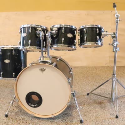 Pearl Vision Birch 5pc Drum Kit Set Black Sparkle 10/12/13/16/22"