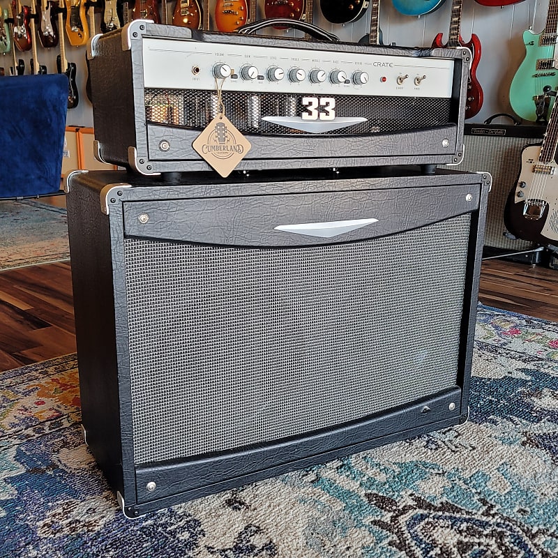Crate V33 Stack V33H Head and Tube 212 Reverb