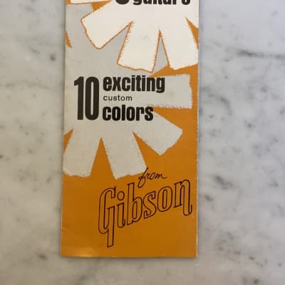 1960's Gibson Thunderbird Firebird Color Chart Collector Case Candy Vintage Rare Brochure Foldout image 1