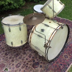 Slingerland Radio King 4 pc Drum Kit Krupa Snare 1938/39 w/Hardware and Cymbals image 1