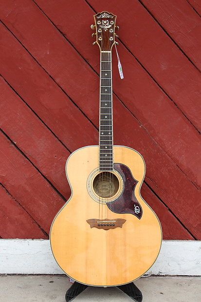 Washburn Cumberland J28SDL Gloss Natural Acoustic Guitar w Buzz Feiten System