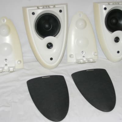 Pioneer S-DS1-H Direct Diffuse Stereo Surround 4-1/2" Speakers Pair w/ Wall Brackets image 1