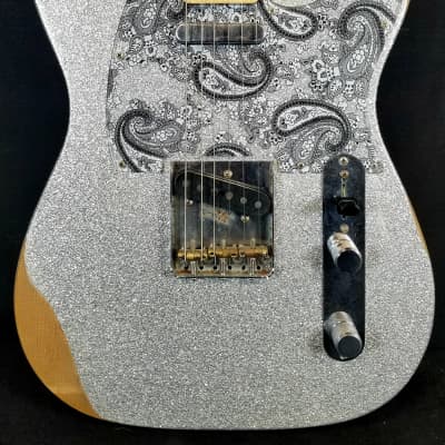 Fender Brad Paisley Road Worn Telecaster, Maple Fingerboard, Silver Sparkle, Blemished, 5lbs 10.4ozs image 1