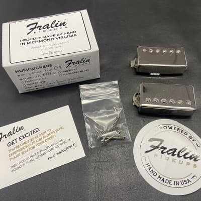 Lindy Fralin Pure P.A.F. Humbucker Pickup Set Nickel Covers 7.8