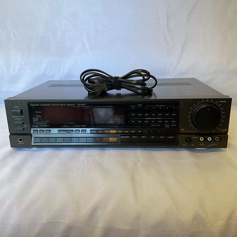 Technics SA-R377 AM/FM Stereo Receiver - Black - Made in Technics SA-R377 AM/FM Stereo Receiver - Black - Made in