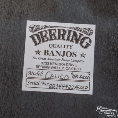 Deering Calico "Ox Blood" 5-String Banjo #AE35D image 19