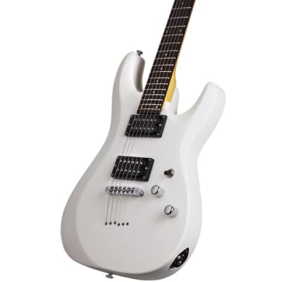 Mint Schecter C-6 Deluxe Entry-Level Solidbody Electric Guitar in Satin White Finish image 2