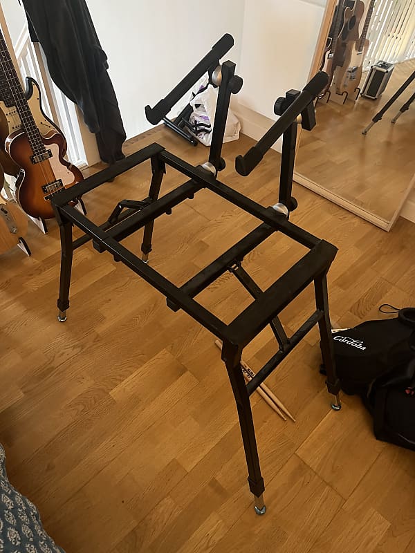 Gear for music Deluxe two tier keyboard stand 2017 Black Reverb UK