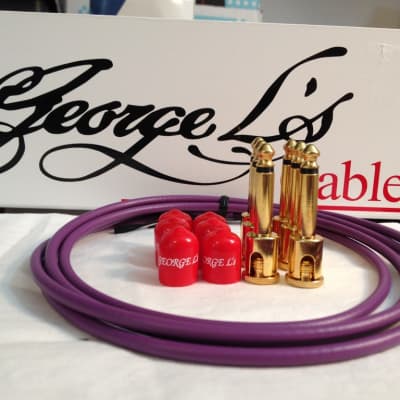 George L's 155 Guitar Pedal Cable Kit .155 Purple / Red / Gold - 6/6/6