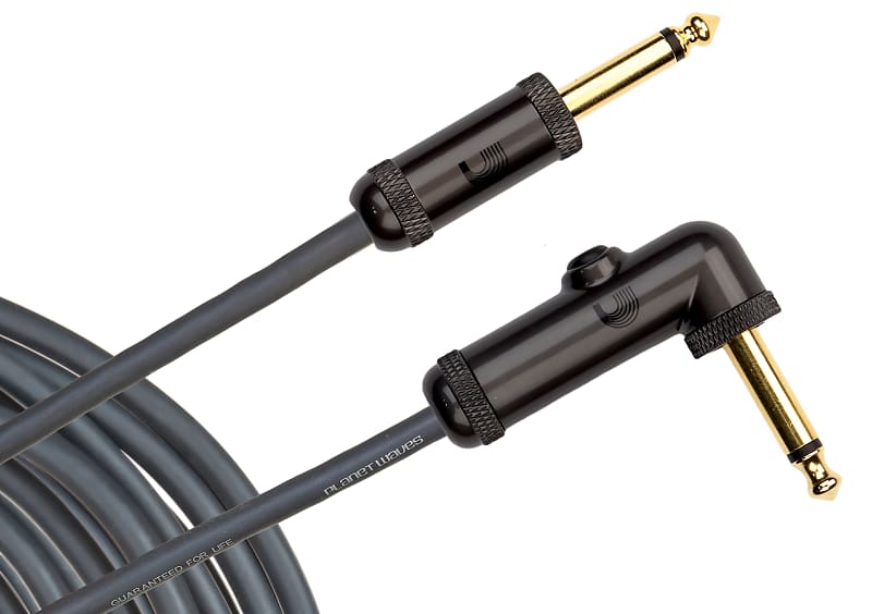 Planet Waves PW-AGRA-10 Circuit Breaker Instrument Cable, Right-Angle, 10 feet image 1