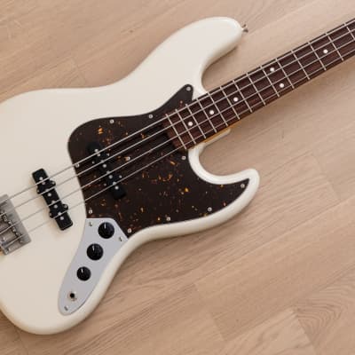 2019 History HS-BJ4 Jazz Bass Heritage Wood Olympic White Nitro Lacquer, Japan Fujigen for sale