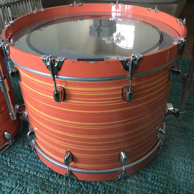 Yamaha Drums Japan Club Custom Drum Set Steve Jordan Swirl Orange Lacquer - 12 Tom 16 Floor 22 Bass image 14